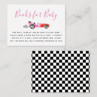 Solicitação de Chá de fraldas de Carro Race Rosa