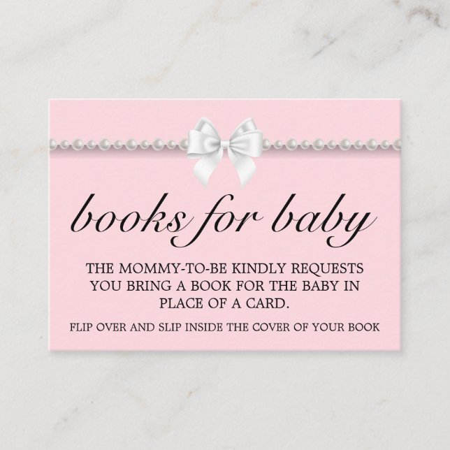 Cartão De Informações Solicitação de Chá de fraldas de Tiffany Glam-Rosa (Frente)