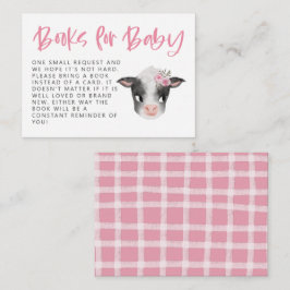 Cartão De Informações Solicitação de Chá de fraldas de Vaca Rapariga