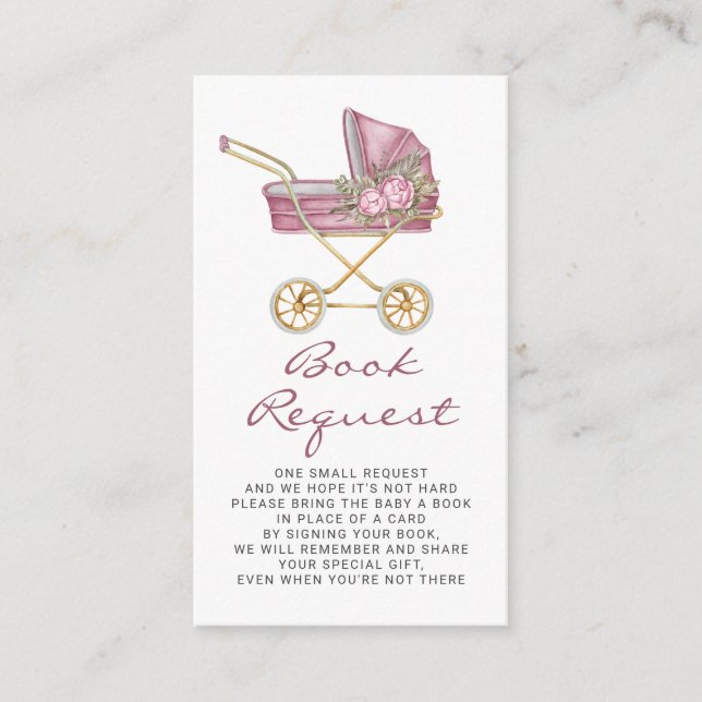 Cartão De Informações Solicitação de Chá de fraldas do cilindro de impre (Frente)