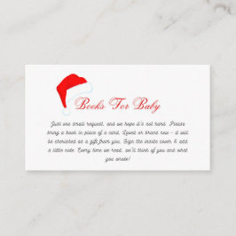 Cartão De Informações Solicitação de Chá de fraldas do Santa Hat