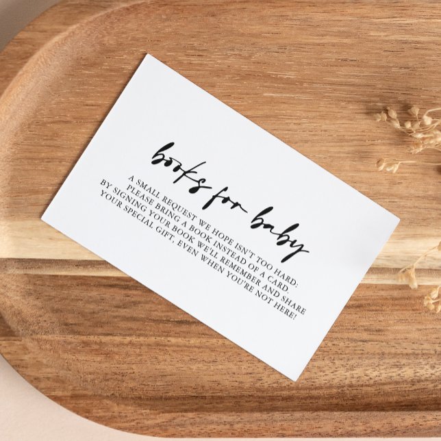 Cartão De Informações Solicitação de Chá de fraldas Elegante Moderno (Criador carregado)