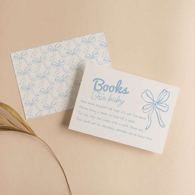 Cartão De Informações Solicitação de Livro de Bebê Arco Azul Dusty (Criador carregado)