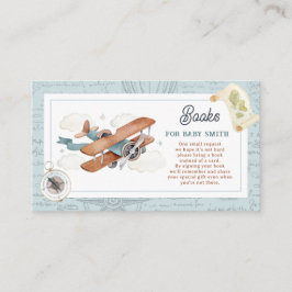 Cartão De Informações Solicitação de Livro de Chás de fraldas de Avião V