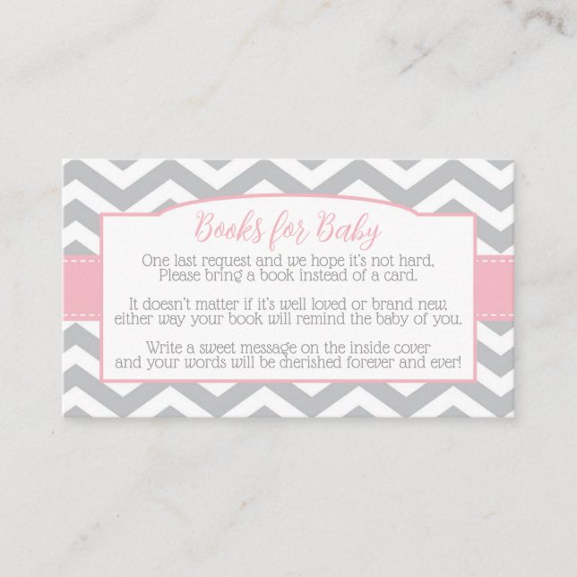 Cartão De Informações Solicitação de Livro de Chás de fraldas de Balés C (Frente)