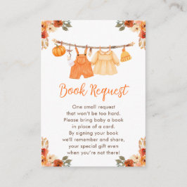 Cartão De Informações Solicitação de Livro de Chás de fraldas de Gêmeos 