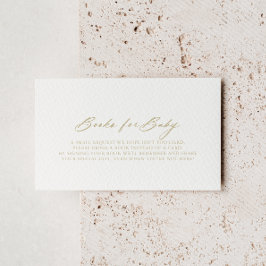 Cartão De Informações Solicitação de Livro de Chás de fraldas Dourado pa