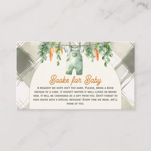 Cartão De Informações Solicitação de Livro de Chás de fraldas em Linha d (Frente)