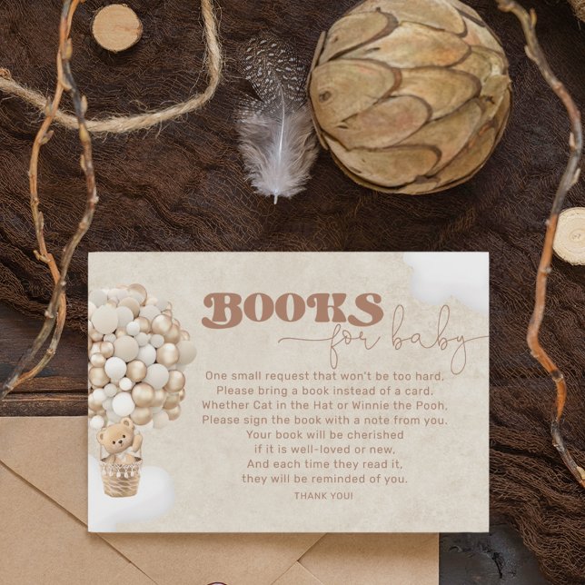 Cartão De Informações Solicitação de Livro de Chás de fraldas Neutro do  (Criador carregado)