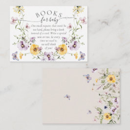 Cartão De Informações Solicitação de Livro de Flores Selvagens para Chá