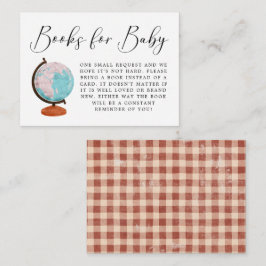 Cartão De Informações Solicitação de Livro de Vintagem do Chá de fraldas