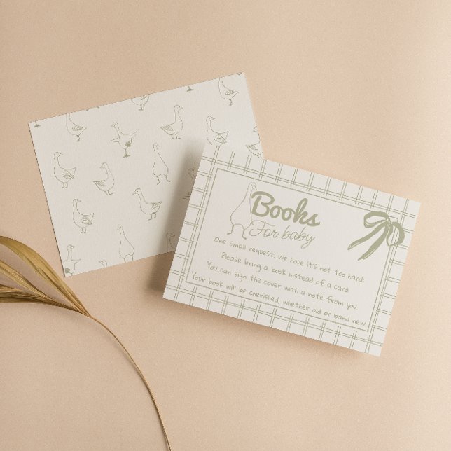 Cartão De Informações Solicitação de Livro Gingham neutro desenhado em b (Criador carregado)