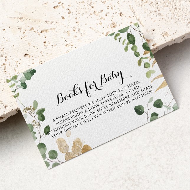 Cartão De Informações Solicitação de Livro Verde Dourado tropical (Criador carregado)