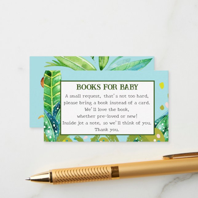 Cartão De Informações Solicitação de Livros Bebês de Macaco Azul 2 (Frente/Verso In Situ)