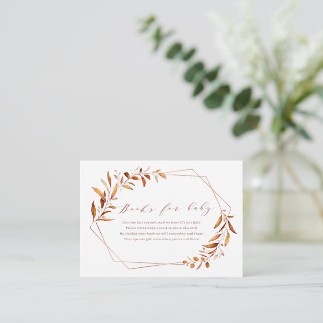 Cartão De Informações Solicitação de Livros Geométricos Modernos em Gree (Em pé/Frente)