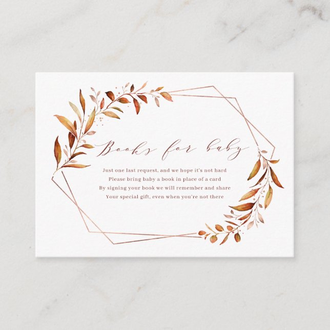 Cartão De Informações Solicitação de Livros Geométricos Modernos em Gree (Frente)