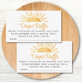 Cartão De Informações Solicitação de Raffle para Fralda Sunshine