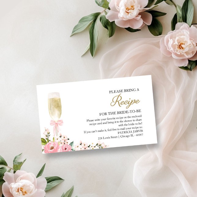 Cartão De Informações Solicitação de recebimento de Chá de panela de Cha (Criador carregado)