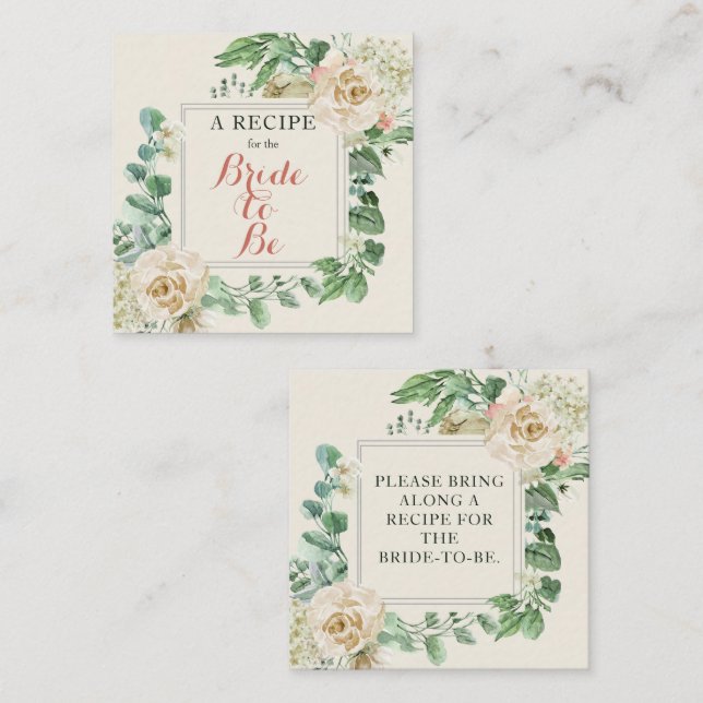 Cartão De Informações Solicitação de recebimento de Chá de panela flexív (Frente/Verso)