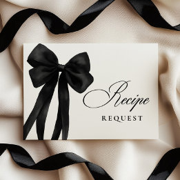 Cartão De Informações Solicitação de recebimento do Chá de panela preto