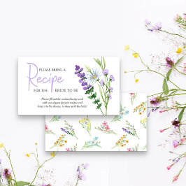 Cartão De Informações Solicitação de Receita de Chá de panela de Prado d