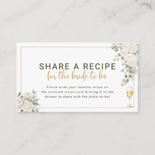 Cartão De Informações Solicitação de receita de Chá de panela Petals e P