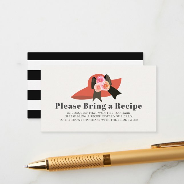 Cartão De Informações Solicitação de Receita de Chá de panela Red Hat do (Frente/Verso In Situ)