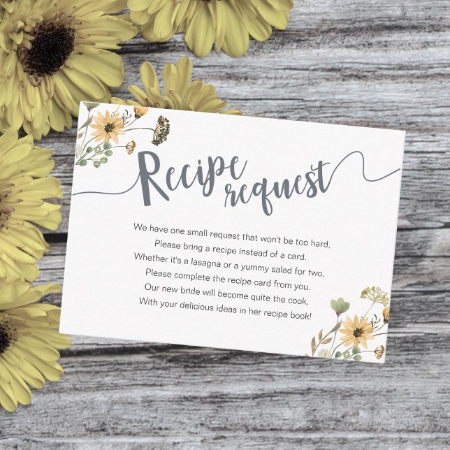 Cartão De Informações Solicitação de Receita de Fall Wildflower Mason Ja (Criador carregado)