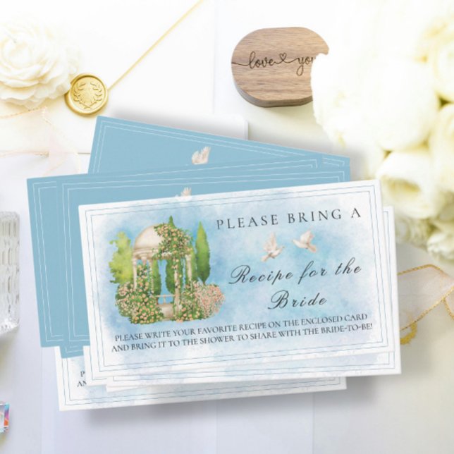 Cartão De Informações Solicitação de Receita do Chá de panela Elegante G (Criador carregado)