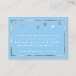 Cartão De Informações Solicitação do livro de Chá de fraldas giratório,