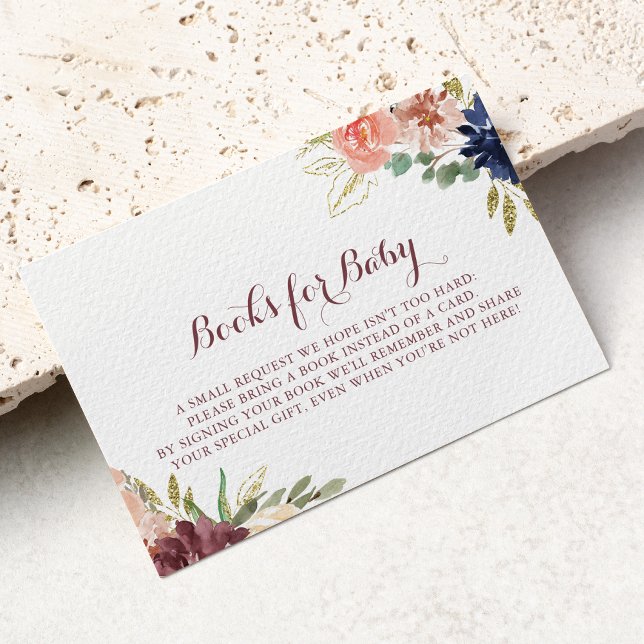 Cartão De Informações Solicitação Rústica de Livro de Chás de fraldas de (Criador carregado)