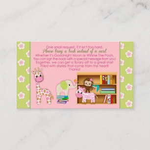 Cartão De Informações Solicitações de Jungle Jill Book em vez de uma pla