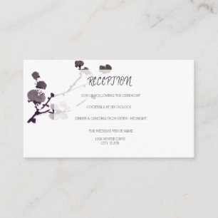 Cartão De Informações Sombreado de ameixa