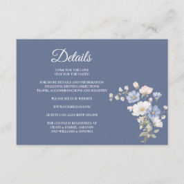 Cartão De Informações Something Blue Enclosure Card Details