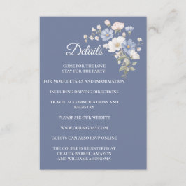 Cartão De Informações Something Blue Enclosure Card Details