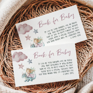 Cartão De Informações Sonho de Conto de Fadas Dragão Rosa Chuvinha de Be