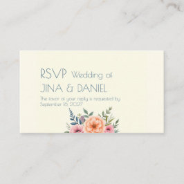 Cartão De Informações Sonho Pêssego e Petal