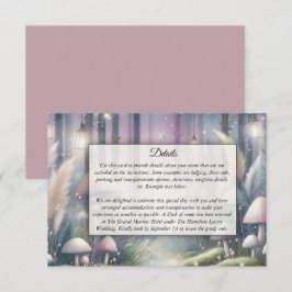 Cartão De Informações Sonhos à Luz da Lanterna Floresta Encantada