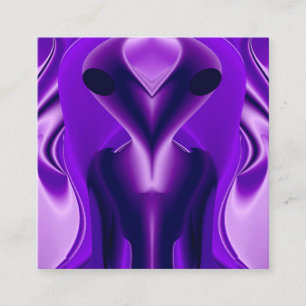 Cartão De Informações Sonhos de Arco-íris Roxo 3D, Alien