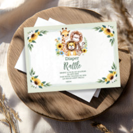 Cartão De Informações Sorteio de Animais de Safari da Selva Tropical Fra