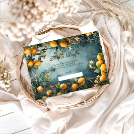 Cartão De Informações Sorteio de Floral de Limão Diapper Orchard