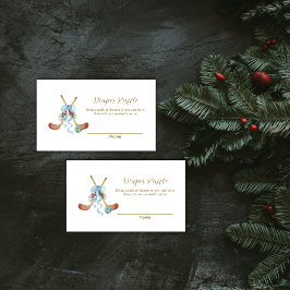 Cartão De Informações Sorteio de fralda de hóquei para bebê estrela de i