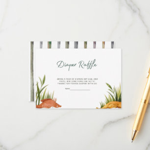 Cartão De Informações Sorteio de Fralda de Pesca Reel Excited