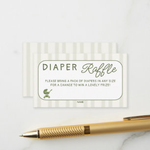 Cartão De Informações Sorteio de Fraldas Café Brunch Chás de Bebê