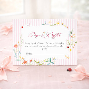Cartão De Informações Sorteio de Fraldas Chamada Jardim Floral da Joanin