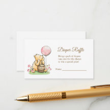 Sorteio de Fraldas Clássico Chá de Bebê Pooh Neutr
