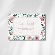 Sorteio de Fraldas com Laço Dourado e Floral Verde