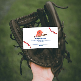 Cartão De Informações Sorteio de Fraldas de Beisebol Retro Slugger Churr