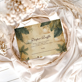 Cartão De Informações Sorteio de Fraldas de Criaturas da Floresta Safari