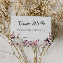 Sorteio de Fraldas de Flores Roxas de Outono Abóbo